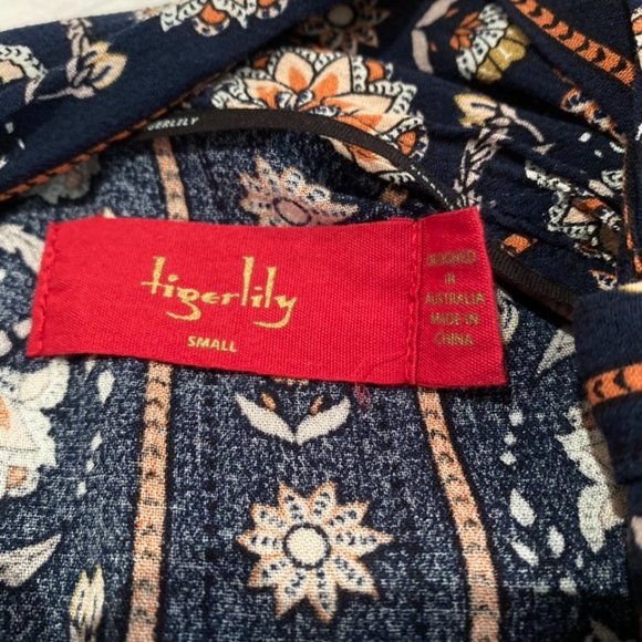 TIGERLILY Hamilton Navy Longline Kimono Jacket - Picture 7 of 11